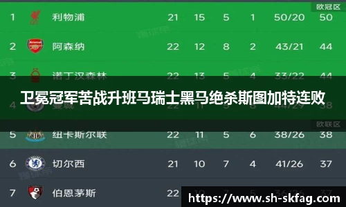 卫冕冠军苦战升班马瑞士黑马绝杀斯图加特连败